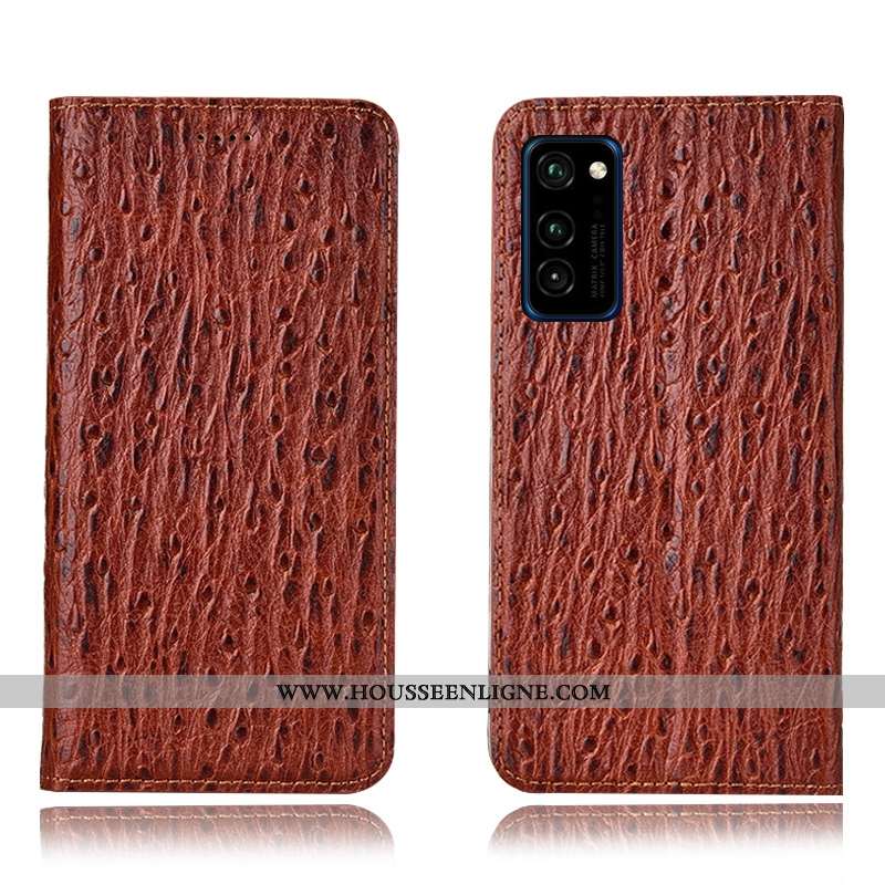 Coque Honor View30 Pro Modèle Fleurie Protection Oiseau Téléphone Portable Incassable Housse Noir