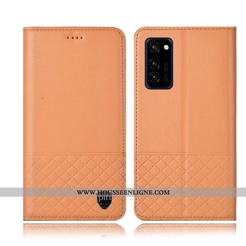Coque Honor View30 Pro Protection Cuir Véritable Téléphone Portable Noir Tout Compris Housse