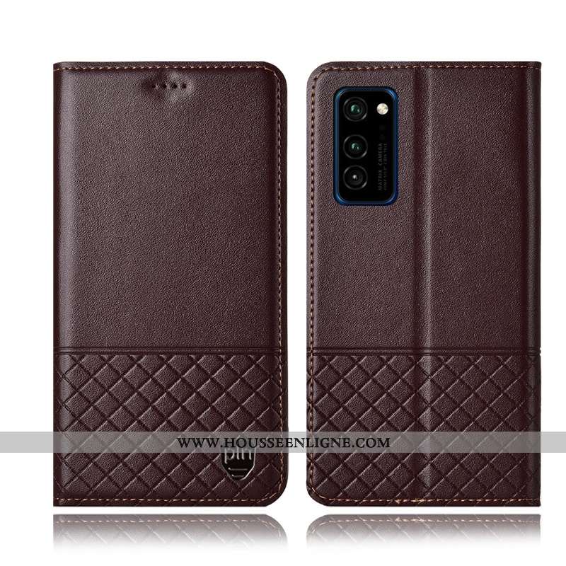 Coque Honor View30 Pro Protection Cuir Véritable Téléphone Portable Noir Tout Compris Housse