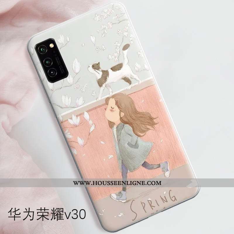 Coque Honor View30 Pro Protection Tendance Tout Compris Rose Téléphone Portable Silicone