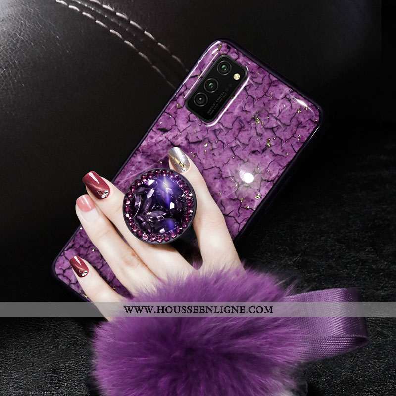 Coque Honor View30 Pro Protection Verre Personnalité Net Rouge Tendance Silicone Étui Violet