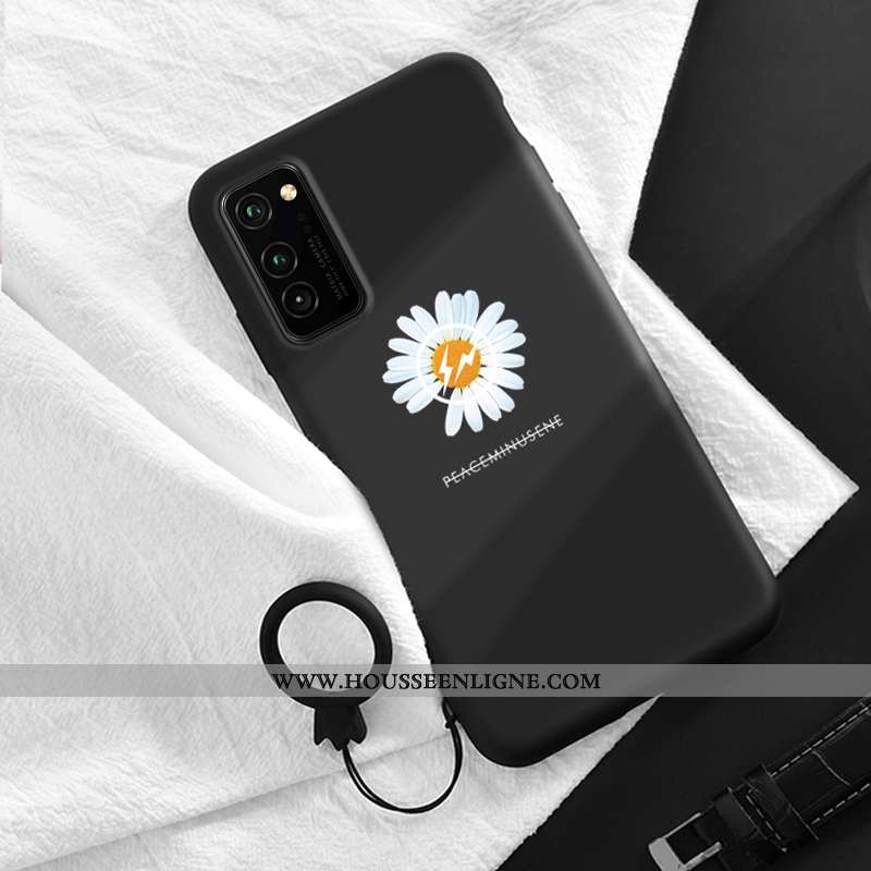 Coque Honor View30 Pro Silicone Personnalité Petite Marguerite Simple Fluide Doux Étui Dragon Verte