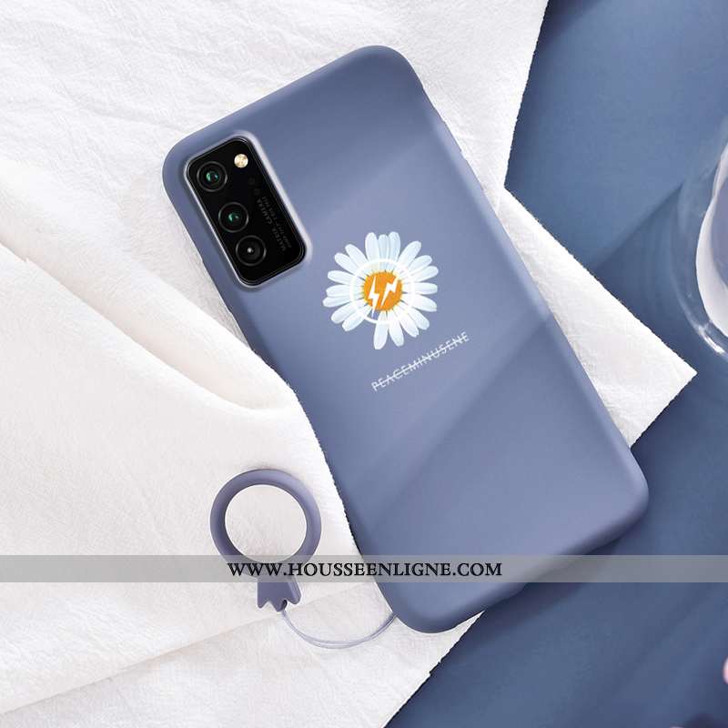 Coque Honor View30 Pro Silicone Personnalité Petite Marguerite Simple Fluide Doux Étui Dragon Verte