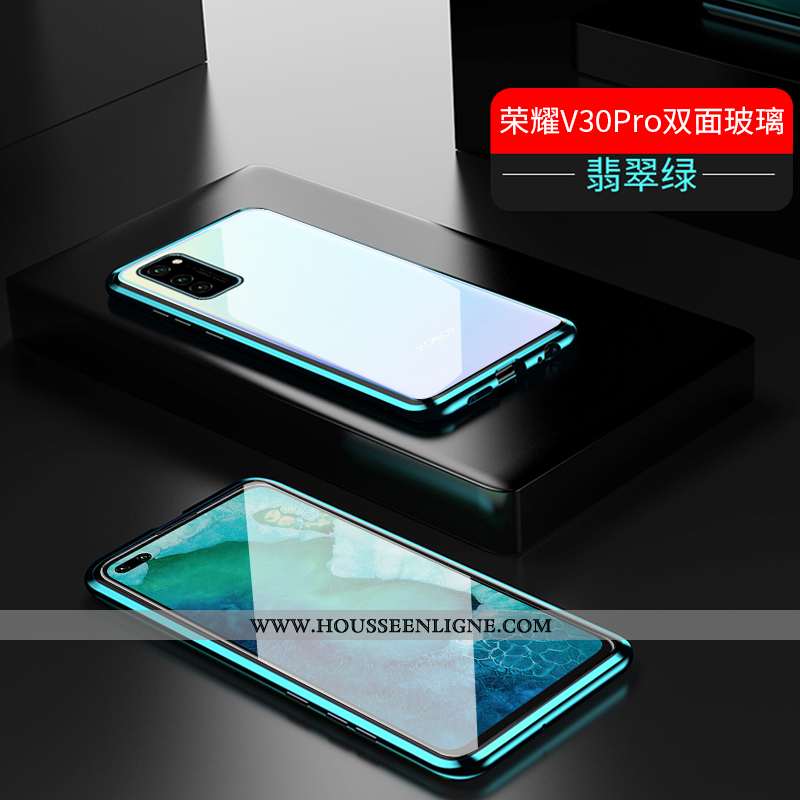 Coque Honor View30 Pro Transparent Protection Incassable Bleu Magnétisme Net Rouge Tout Compris
