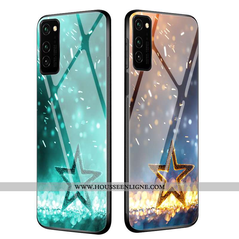 Coque Honor View30 Pro Ultra Tendance Téléphone Portable Incassable Amoureux Vert Tempérer Verte