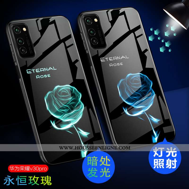 Coque Honor View30 Pro Ultra Tendance Téléphone Portable Incassable Amoureux Vert Tempérer Verte