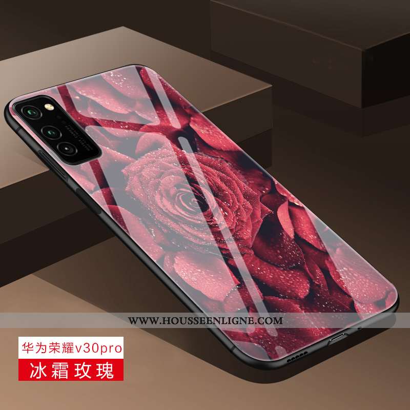 Coque Honor View30 Pro Ultra Tendance Téléphone Portable Incassable Amoureux Vert Tempérer Verte
