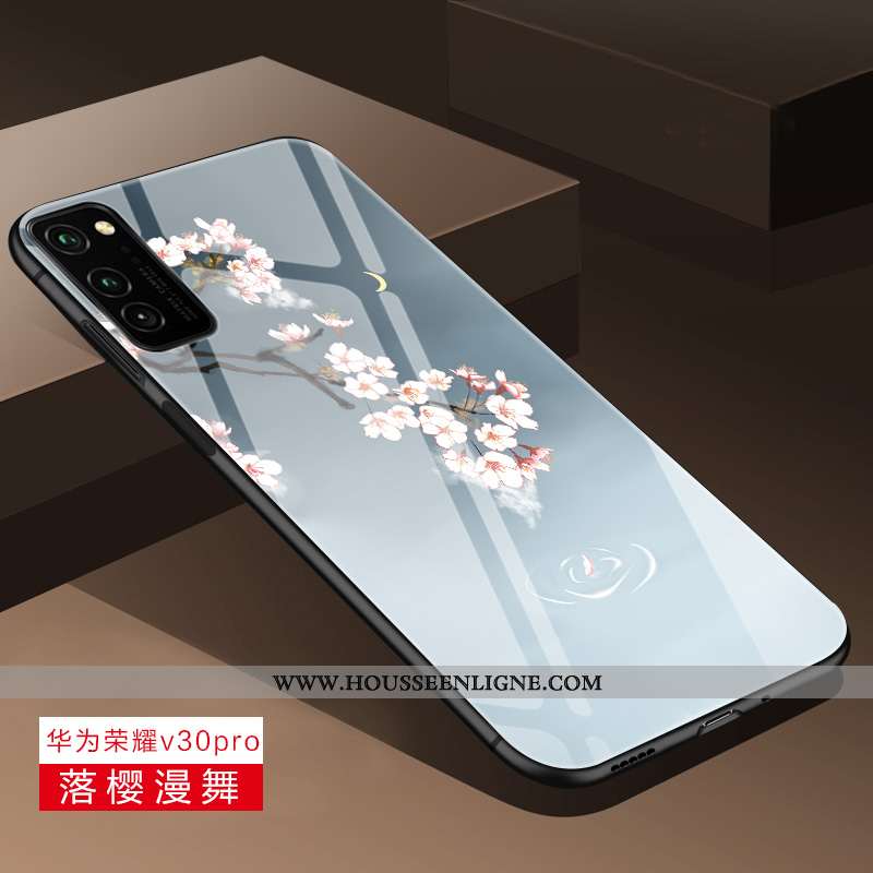 Coque Honor View30 Pro Ultra Tendance Téléphone Portable Incassable Amoureux Vert Tempérer Verte