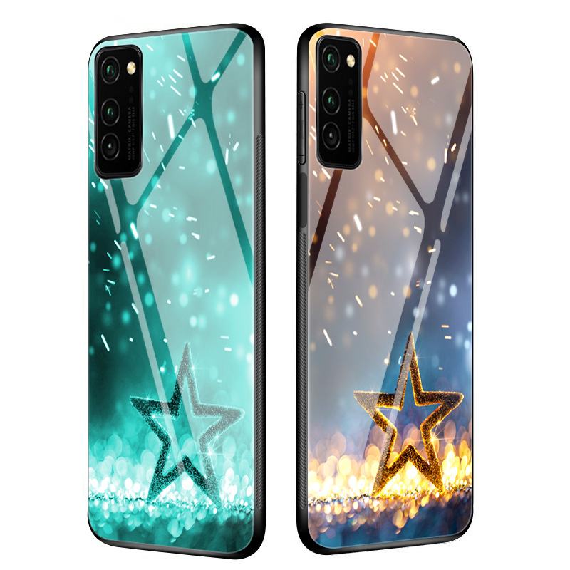 Coque Honor View30 Pro Ultra Tendance Téléphone Portable Incassable Amoureux Vert Tempérer Verte