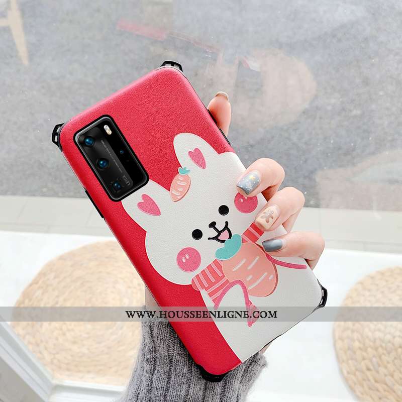 Coque Honor View30 Silicone Protection Étui Téléphone Portable Ours Tout Compris Rouge