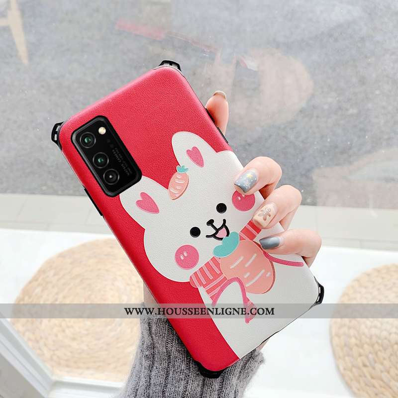 Coque Honor View30 Silicone Protection Étui Téléphone Portable Ours Tout Compris Rouge
