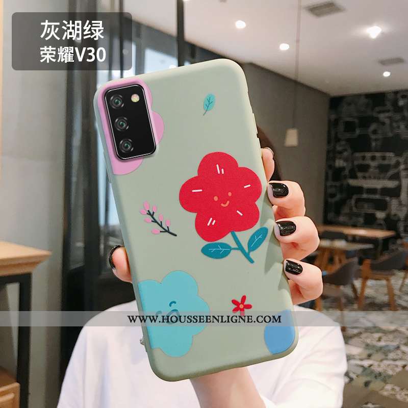 Coque Honor View30 Tendance Fluide Doux Étui Rose Incassable Tout Compris