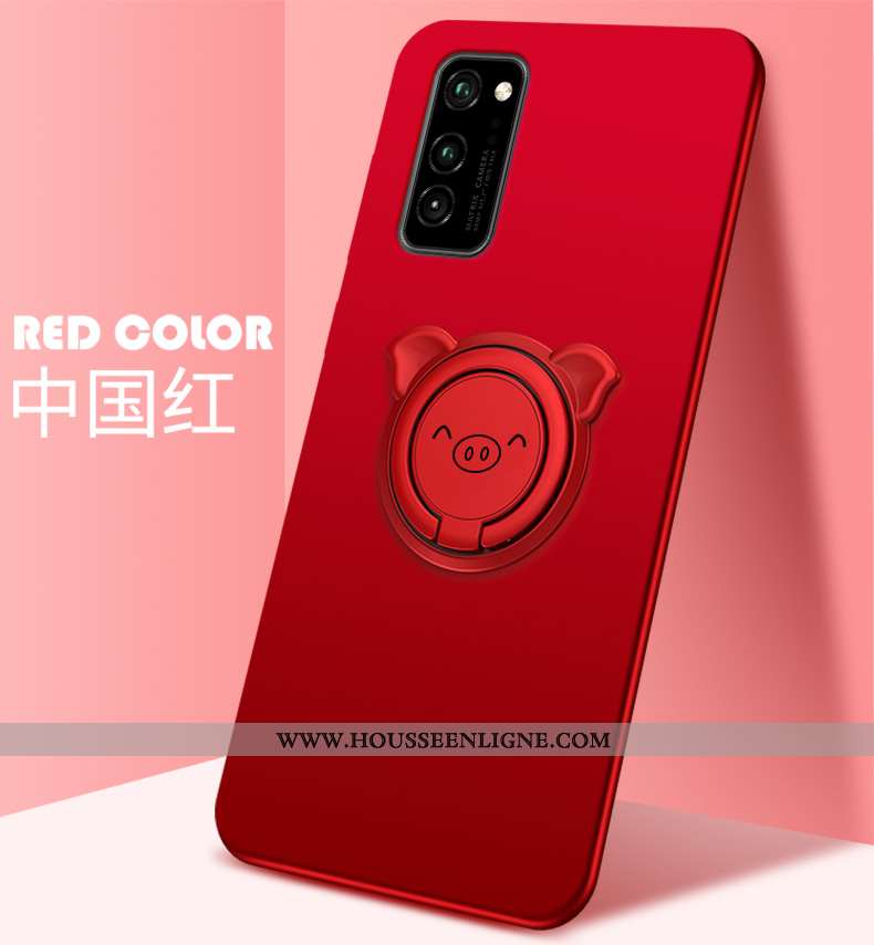 Coque Honor View30 Tendance Silicone Téléphone Portable Protection Tout Compris Mignonne Étui Rouge