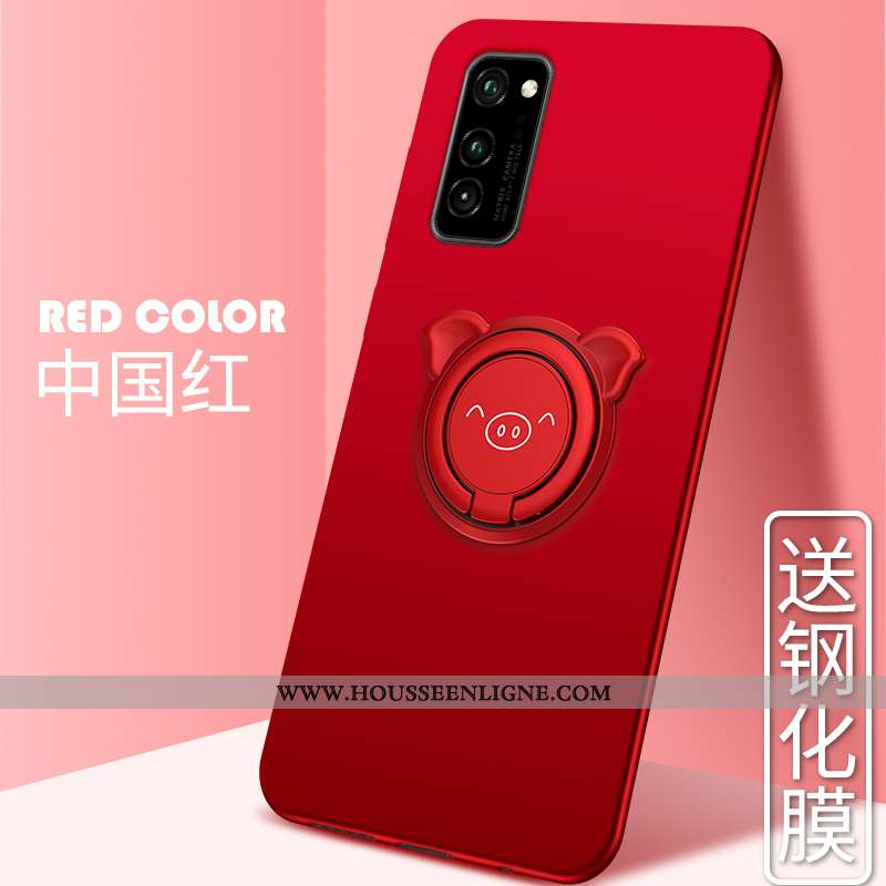Coque Honor View30 Tendance Silicone Téléphone Portable Protection Tout Compris Mignonne Étui Rouge