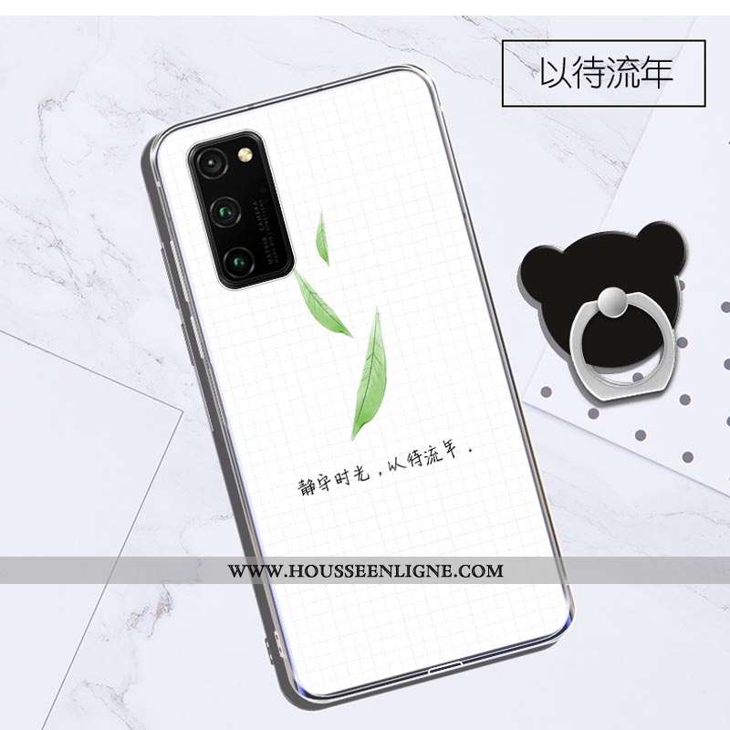 Coque Honor View30 Transparent Dessin Animé Violet Protection Charmant Tout Compris Étui
