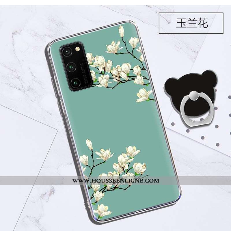 Coque Honor View30 Transparent Dessin Animé Violet Protection Charmant Tout Compris Étui