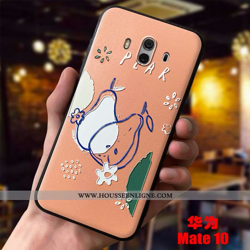 Coque Huawei Mate 10 Charmant Tendance Frais Légère Protection Personnalité Gaufrage Rose