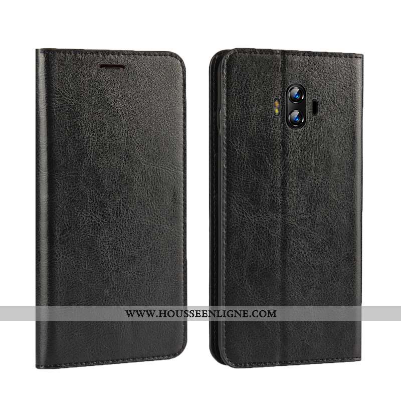 Coque Huawei Mate 10 Cuir Protection Téléphone Portable Clamshell Simple Bovins Verte