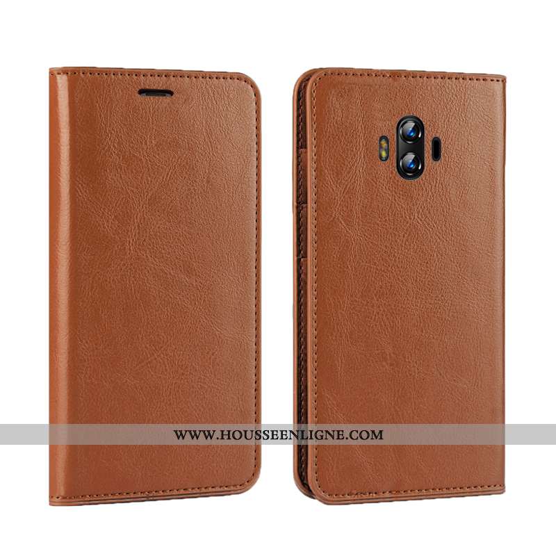 Coque Huawei Mate 10 Cuir Protection Téléphone Portable Clamshell Simple Bovins Verte