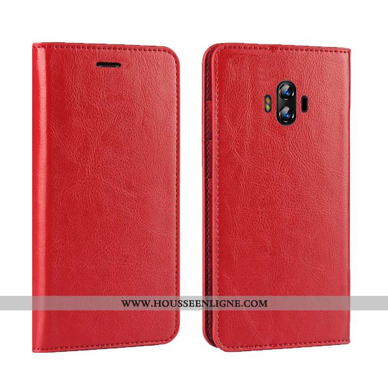 Coque Huawei Mate 10 Cuir Protection Téléphone Portable Clamshell Simple Bovins Verte