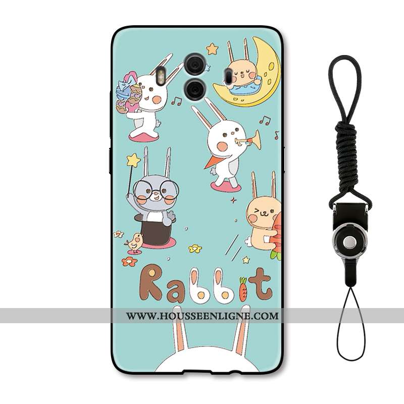 Coque Huawei Mate 10 Dessin Animé Charmant Gaufrage Incassable Protection Créatif Chat Bleu