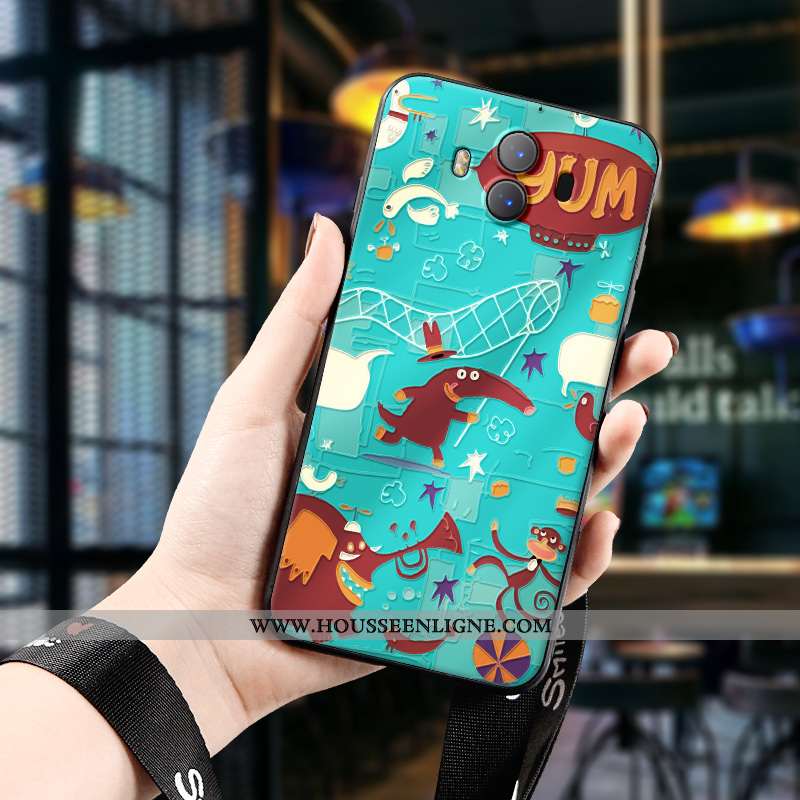 Coque Huawei Mate 10 Fluide Doux Protection Étui Créatif Europe Nouveau Personnalité Bleu Foncé