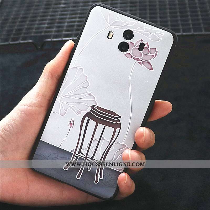 Coque Huawei Mate 10 Fluide Doux Silicone Vent Personnalité Délavé En Daim Tout Compris Incassable V