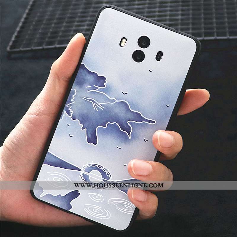 Coque Huawei Mate 10 Fluide Doux Silicone Vent Personnalité Délavé En Daim Tout Compris Incassable V