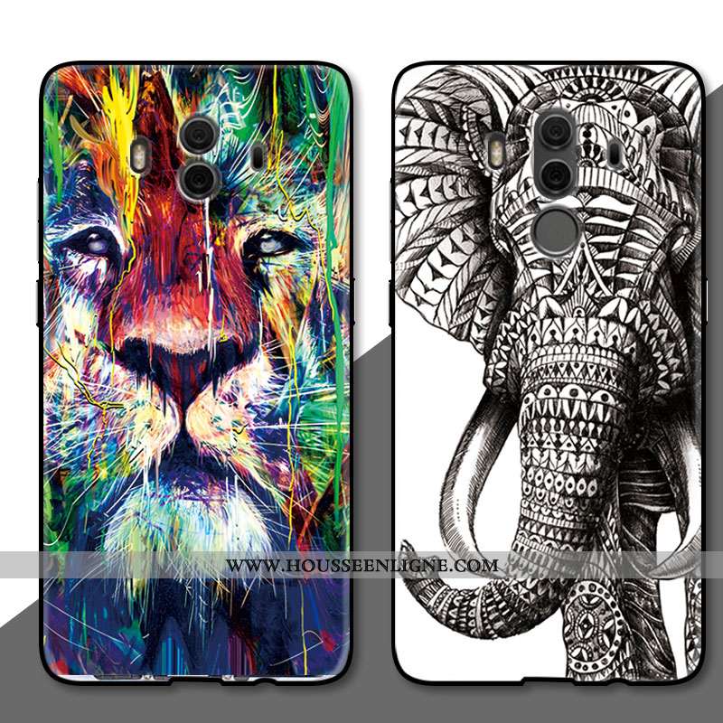 Coque Huawei Mate 10 Gaufrage Protection Incassable Coloré Multicolore Téléphone Portable