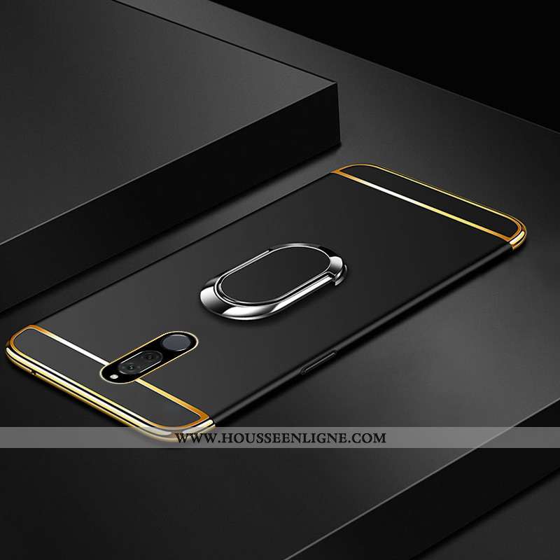Coque Huawei Mate 10 Lite Délavé En Daim Protection Étui Difficile Téléphone Portable Or Bleu