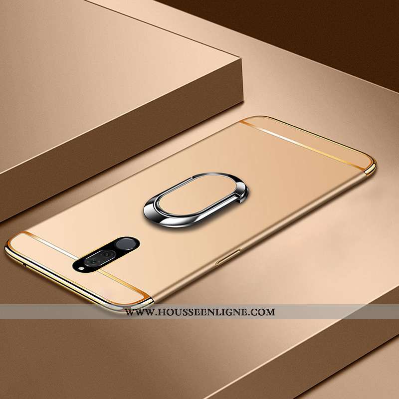 Coque Huawei Mate 10 Lite Délavé En Daim Protection Étui Difficile Téléphone Portable Or Bleu