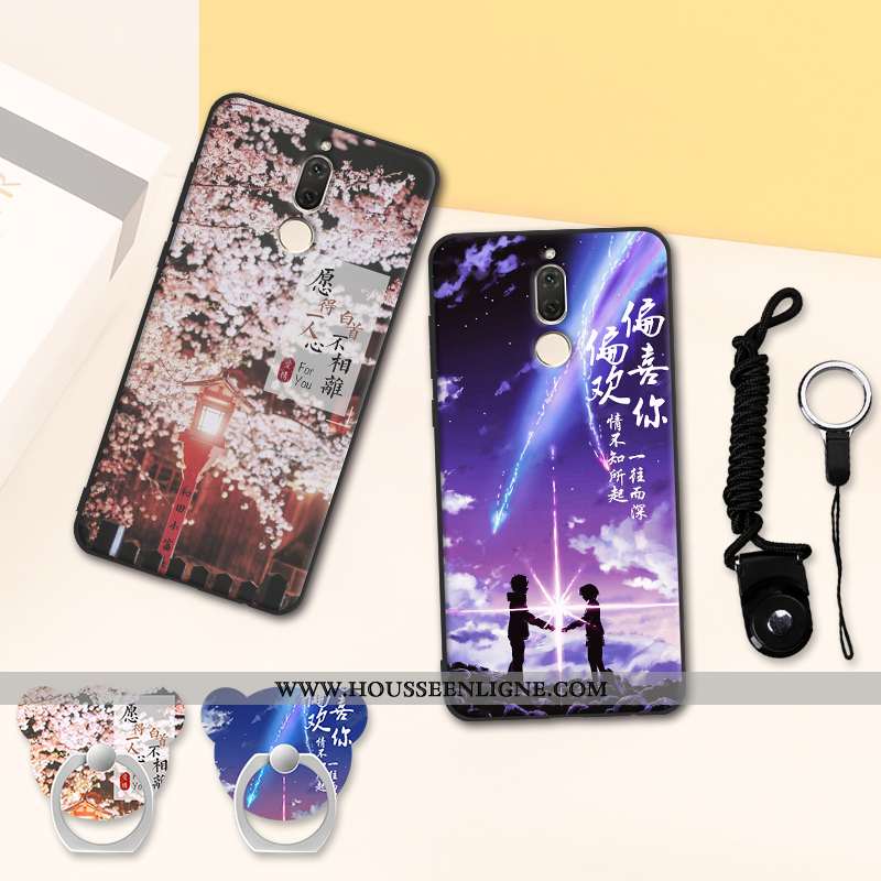 Coque Huawei Mate 10 Lite Protection Délavé En Daim Tout Compris Fluide Doux Incassable Téléphone Po