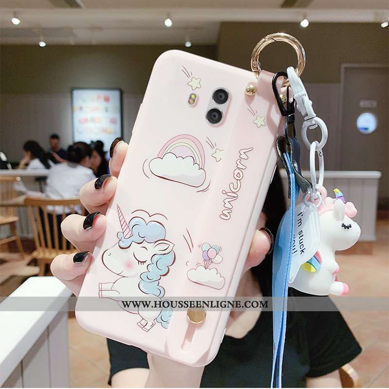 Coque Huawei Mate 10 Personnalité Créatif Fluide Doux Nouveau Cœur Dessin Animé Étui Rose