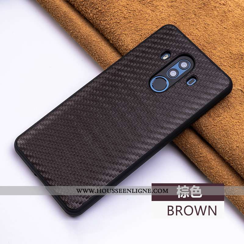 Coque Huawei Mate 10 Pro Cuir Modèle Fleurie Créatif Véritable Téléphone Portable Fibre Personnalité