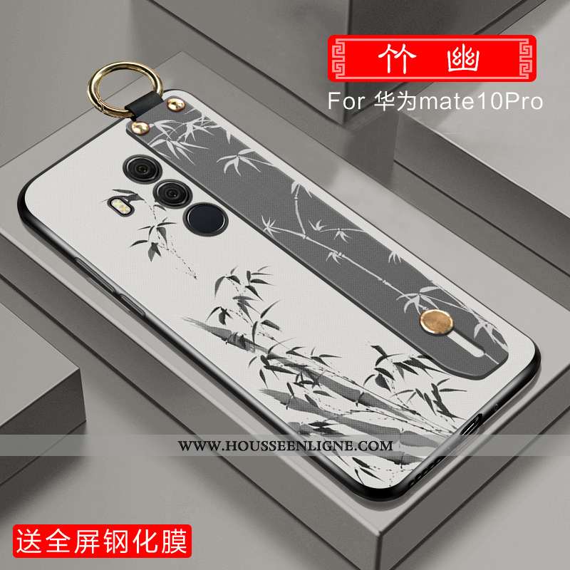 Coque Huawei Mate 10 Pro Légère Fluide Doux Mode Incassable Net Rouge Étui Tout Compris Bleu