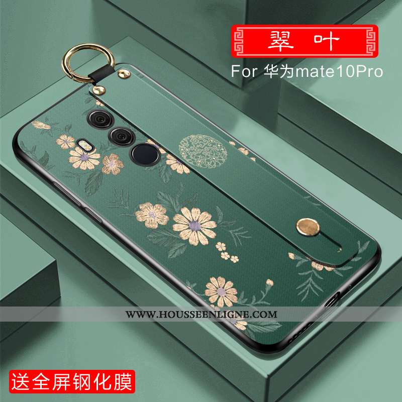 Coque Huawei Mate 10 Pro Légère Fluide Doux Mode Incassable Net Rouge Étui Tout Compris Bleu