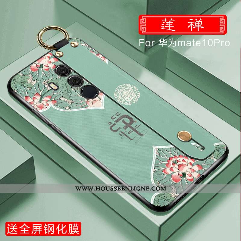 Coque Huawei Mate 10 Pro Légère Fluide Doux Mode Incassable Net Rouge Étui Tout Compris Bleu