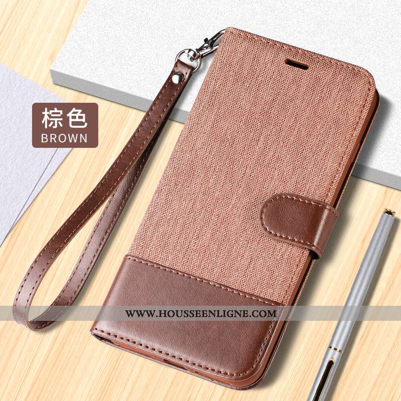 Coque Huawei Mate 10 Pro Protection Portefeuille Incassable Étui Housse Téléphone Portable Marron