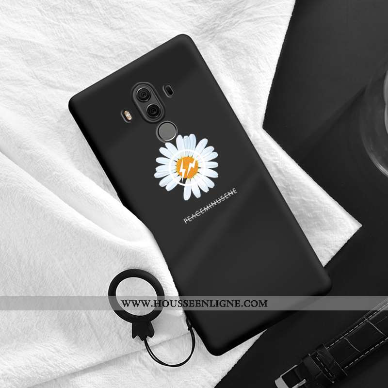 Coque Huawei Mate 10 Pro Tendance Silicone Rouge Amoureux Personnalité Petite Marguerite Simple