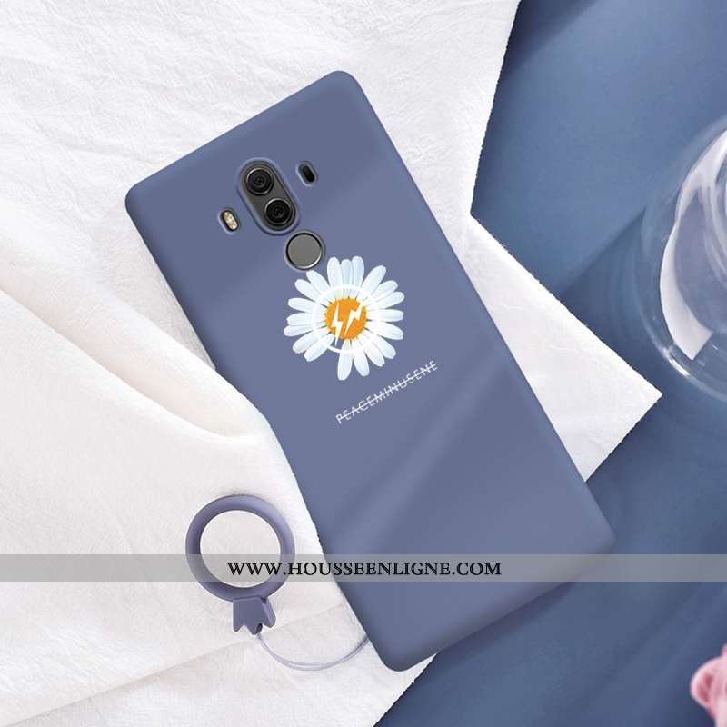 Coque Huawei Mate 10 Pro Tendance Silicone Rouge Amoureux Personnalité Petite Marguerite Simple