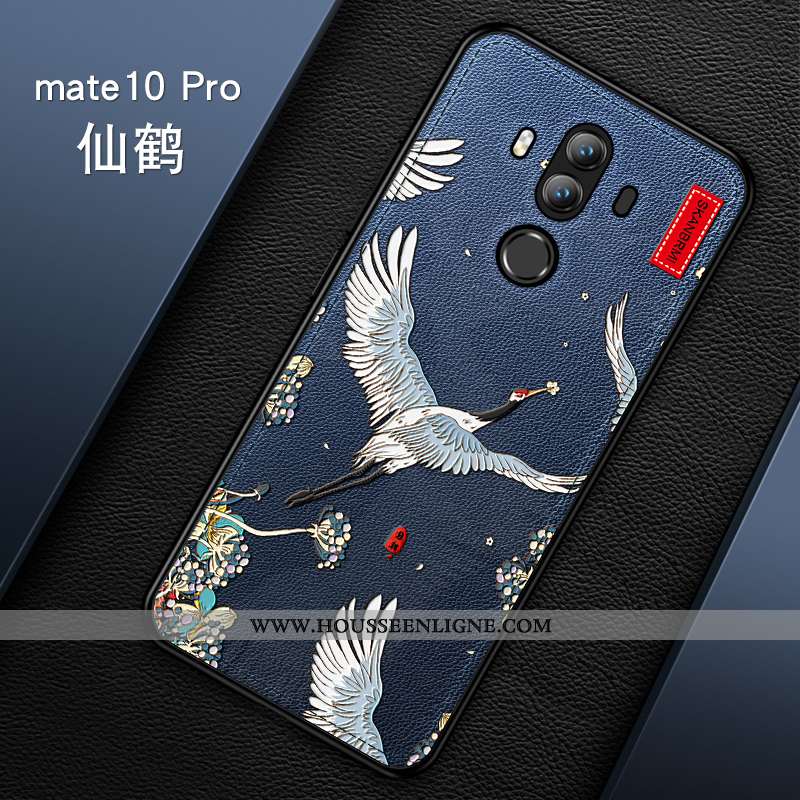 Coque Huawei Mate 10 Pro Ultra Tendance Créatif Cuir Mode Légère Verte