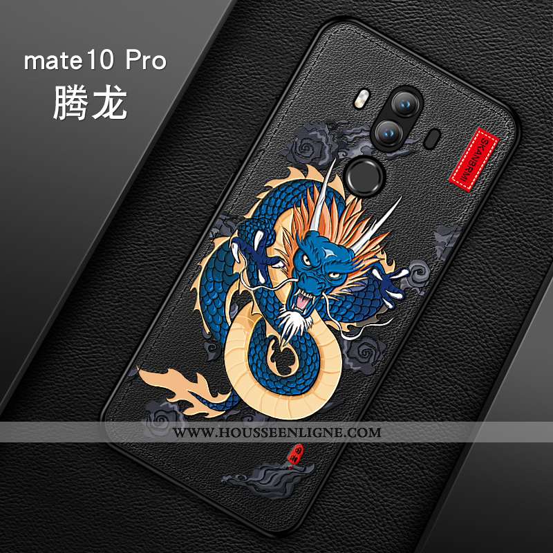 Coque Huawei Mate 10 Pro Ultra Tendance Créatif Cuir Mode Légère Verte