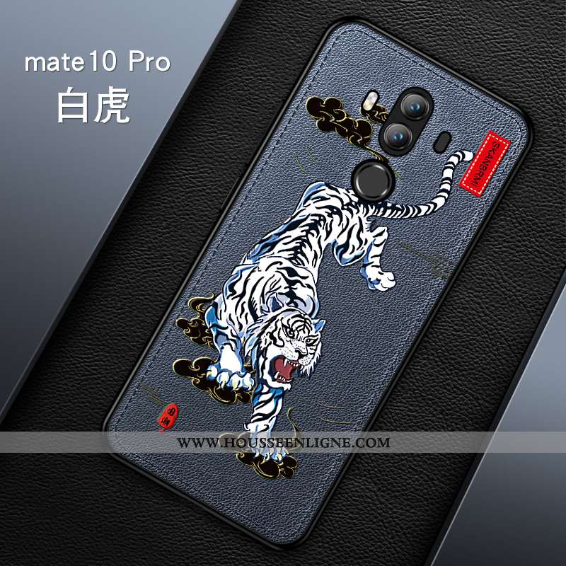 Coque Huawei Mate 10 Pro Ultra Tendance Créatif Cuir Mode Légère Verte