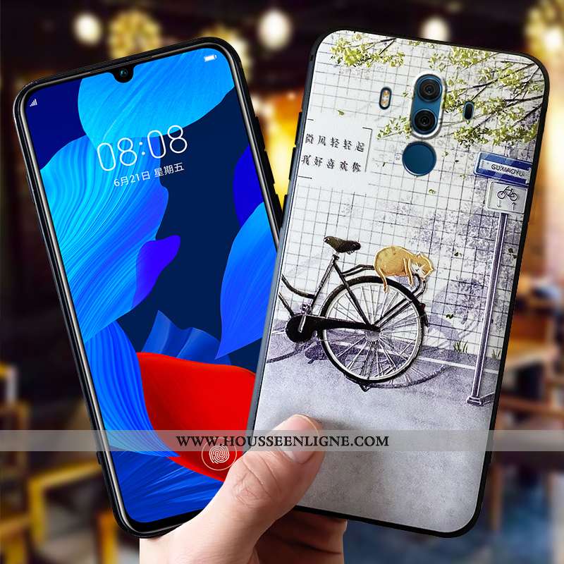 Coque Huawei Mate 10 Protection Délavé En Daim Tout Compris Violet Personnalité Petit