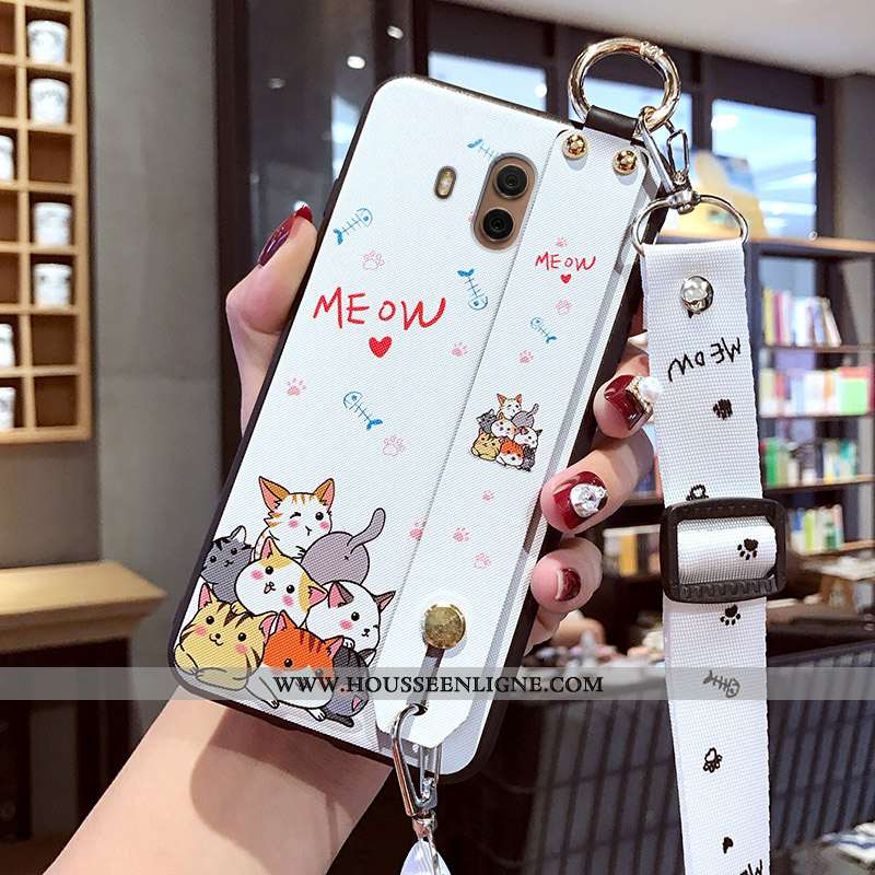 Coque Huawei Mate 10 Protection Délavé En Daim Étui Charmant Silicone Rouge