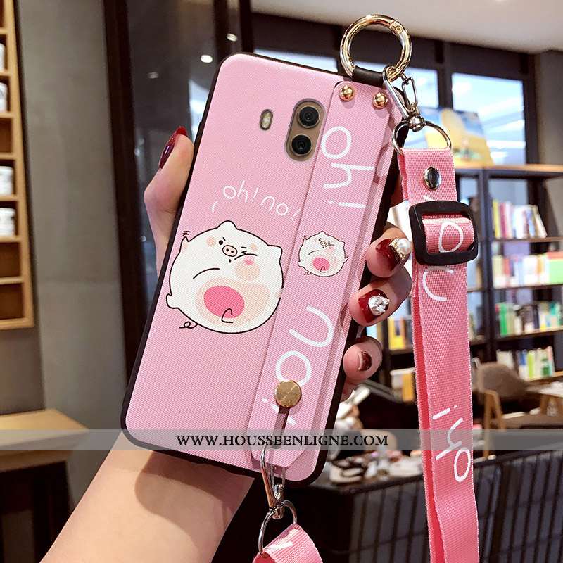 Coque Huawei Mate 10 Protection Délavé En Daim Étui Charmant Silicone Rouge