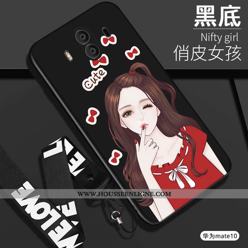 Coque Huawei Mate 10 Silicone Protection Noir Fluide Doux Téléphone Portable Étui Tout Compris