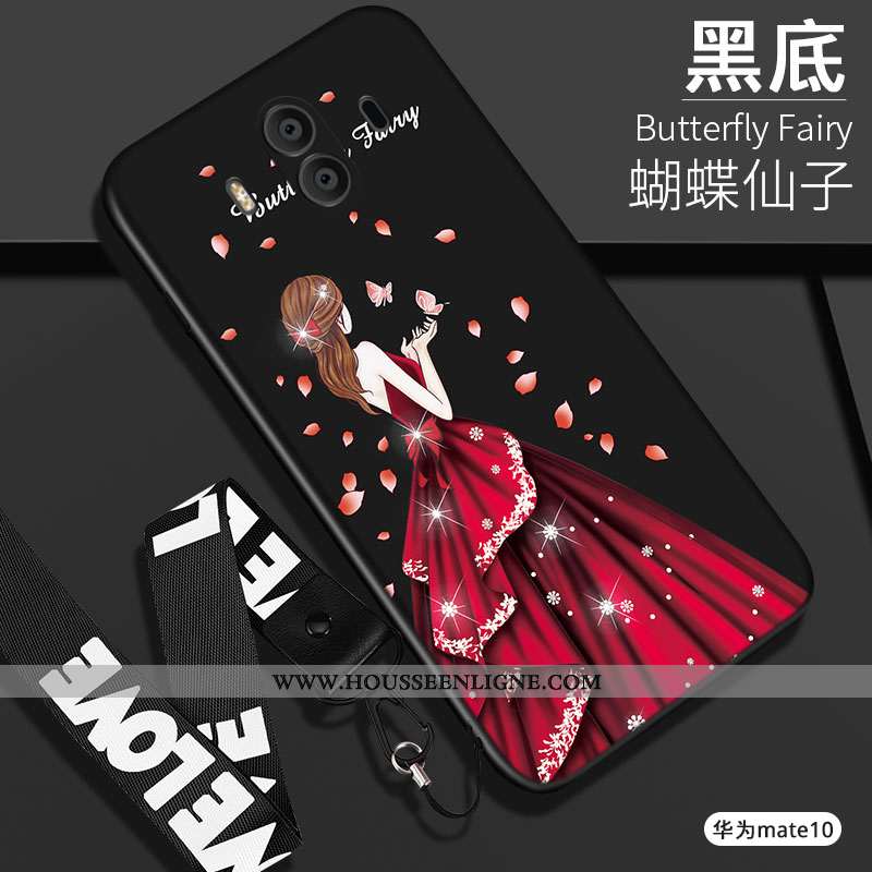 Coque Huawei Mate 10 Silicone Protection Noir Fluide Doux Téléphone Portable Étui Tout Compris
