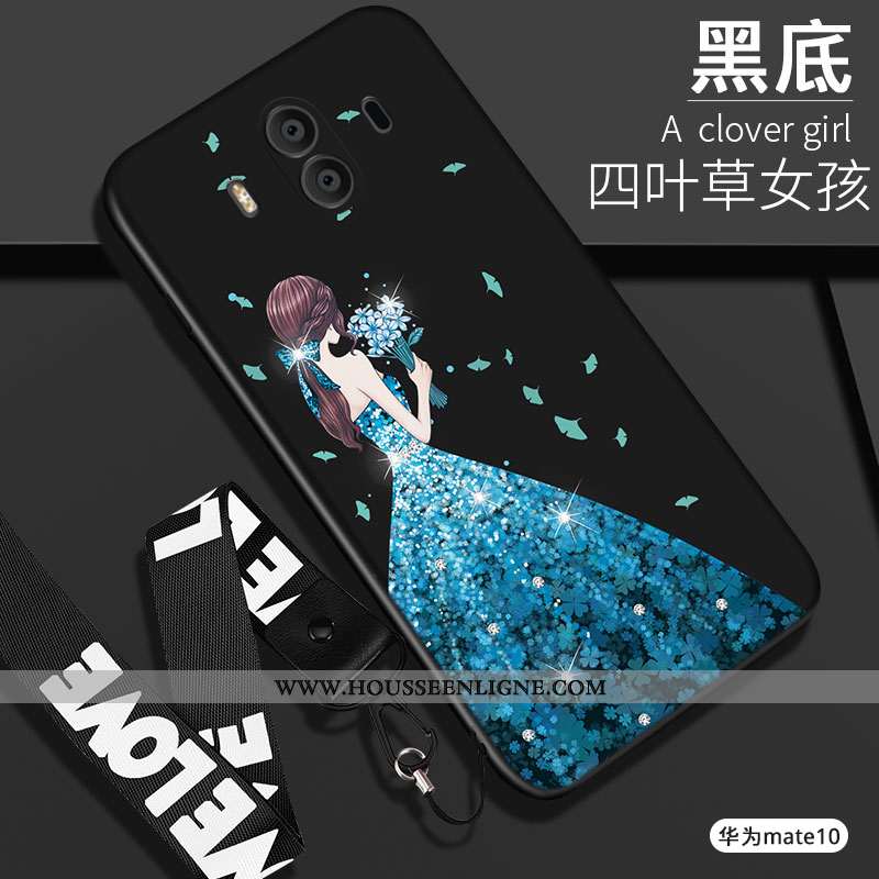 Coque Huawei Mate 10 Silicone Protection Noir Fluide Doux Téléphone Portable Étui Tout Compris