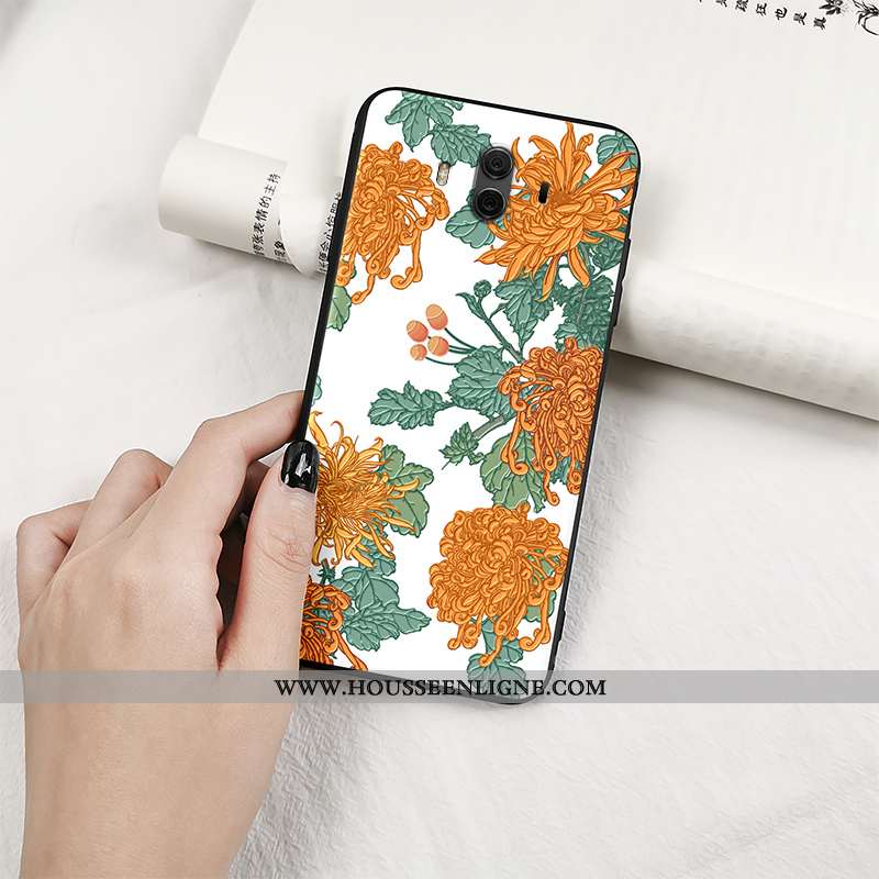 Coque Huawei Mate 10 Tendance Fluide Doux Net Rouge Personnalité Noir Tout Compris Délavé En Daim